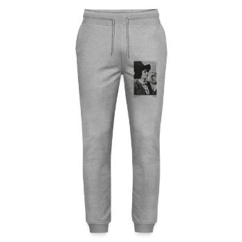 Vintage Girl No 9 par Clarissa Black 2023 (Garantie du prix le plus bas) - Pantalon de jogging bio MOVER Stanley/Stella unisexe - gris chiné - Devant - Marisol (170cm) & Nik (191cm)