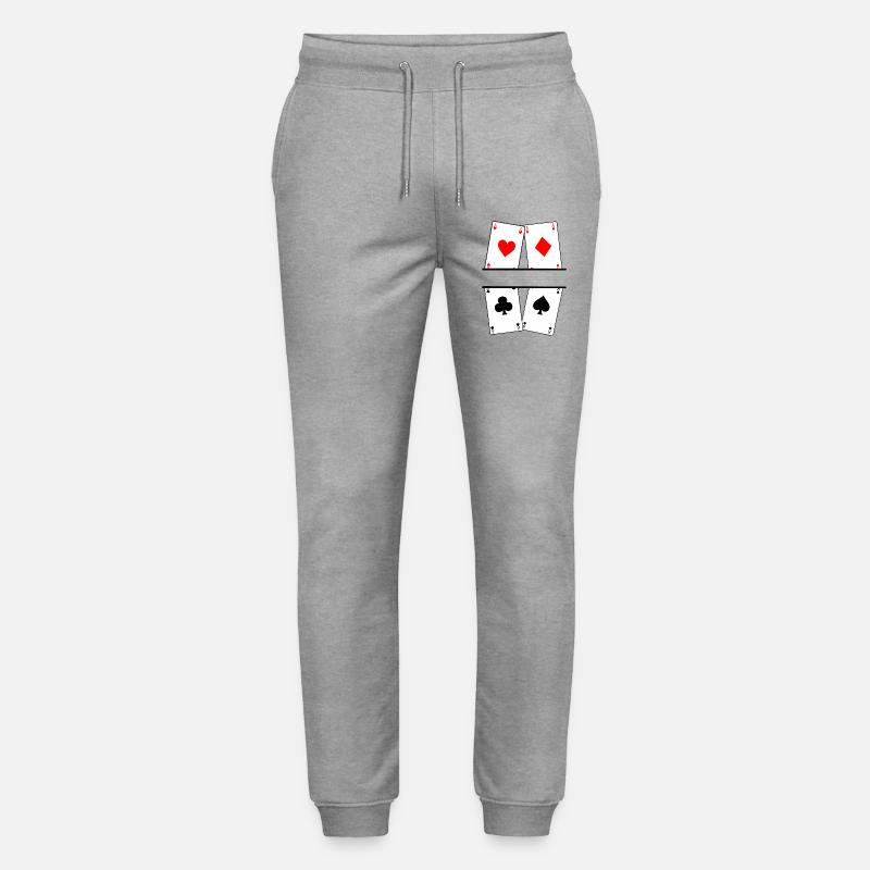 Textbanner mit vier Assen - Stanley/Stella Unisex Bio Jogginghose Mover  - Grau meliert
