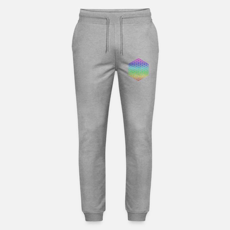 Blume des Lebens - 5. Dimension - Mandala - Stanley/Stella Unisex Bio Jogginghose Mover  - Grau meliert