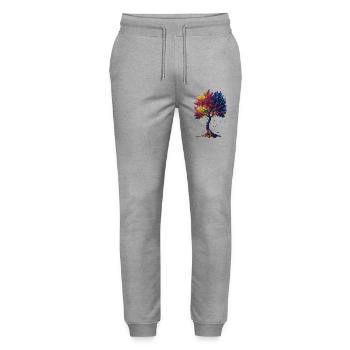 Tree of Life - Stanley/Stella Mover Unisex Organic Jogging Trousers - heather grey - Front - Marisol (170cm) & Nik (191cm)