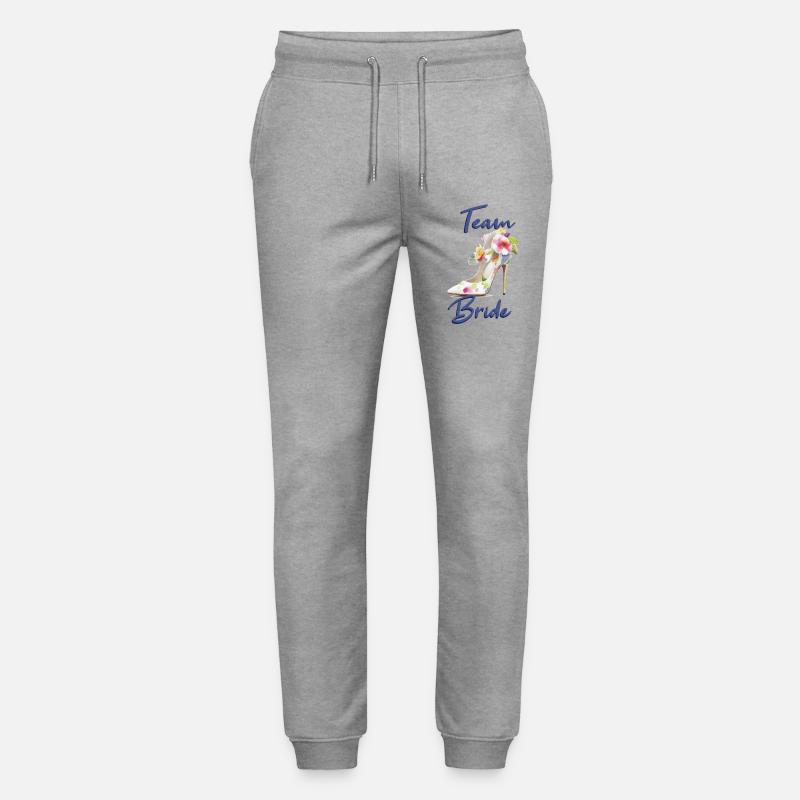 Team Bride - Stanley/Stella Unisex Bio Jogginghose Mover  - Grau meliert