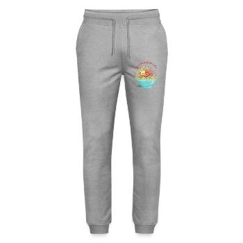 Surf et ramens - Pantalon de jogging bio MOVER Stanley/Stella unisexe - gris chiné - Devant - Marisol (170cm) & Nik (191cm)