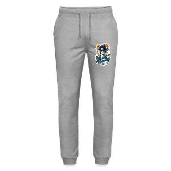Mein bester Sommer - Stanley/Stella Unisex Bio Jogginghose Mover  - Grau meliert - Vorne - Marisol (170cm) & Nik (191cm)