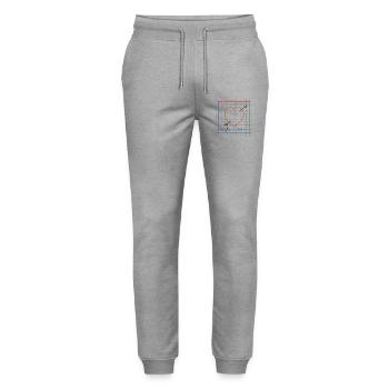 I love maths (no background colour) - Stanley/Stella Mover Unisex Organic Jogging Trousers - heather grey - Front - Marisol (170cm) & Nik (191cm)