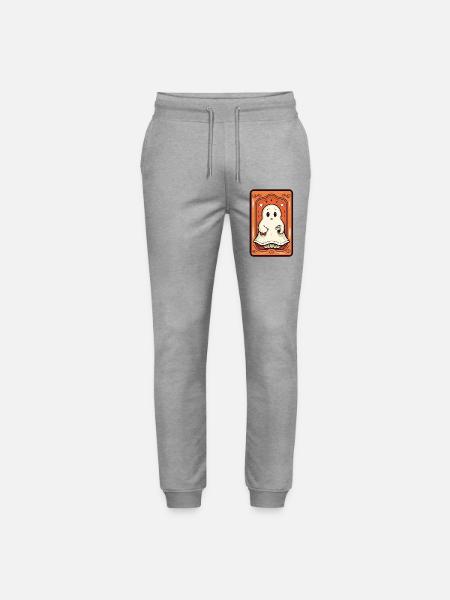 Orange Ghost Tarot Card - Stanley/Stella Mover Unisex Organic Jogging Trousers - heather grey