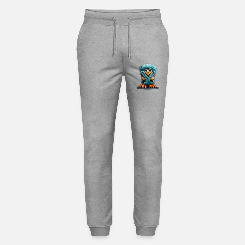 Monster und mit blauer Schrift - Stanley/Stella Unisex Bio Jogginghose Mover - Grau meliert