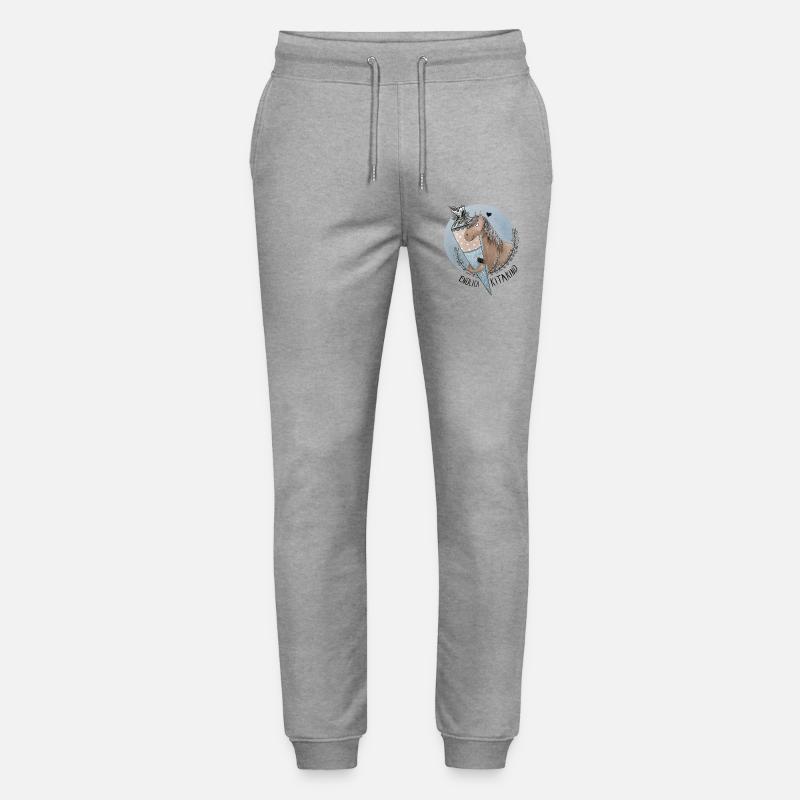 Endlich Kitakind Pferd mit Schultüte Blau - Stanley/Stella Unisex Bio Jogginghose Mover  - Grau meliert