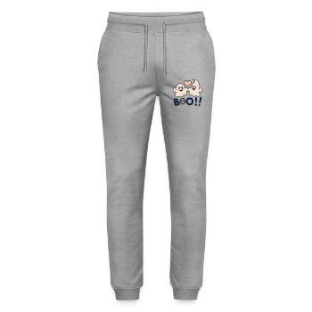 boo - Stanley/Stella Unisex Bio Jogginghose Mover  - Grau meliert - Vorne - Marisol (170cm) & Nik (191cm)