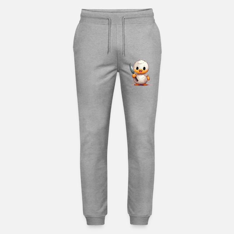 Cute Duck with Knife - Stanley/Stella Unisex Bio Jogginghose Mover  - Grau meliert