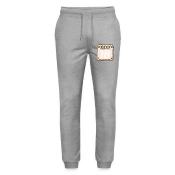 18. Geburtstag - GÄSTELISTE GÄSTEEINTRAG - Stanley/Stella Unisex Bio Jogginghose Mover  - Grau meliert - Vorne - Marisol (170cm) & Nik (191cm)
