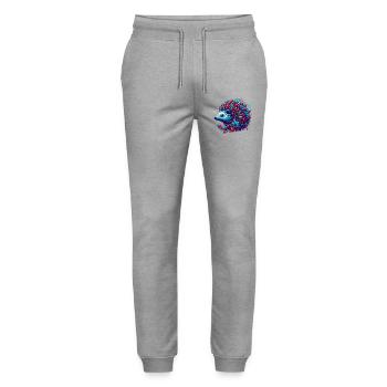 Igel - Stanley/Stella Unisex Bio Jogginghose Mover  - Grau meliert - Vorne - Marisol (170cm) & Nik (191cm)