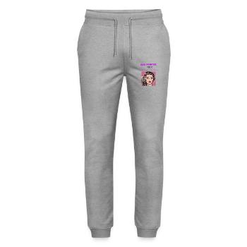 Moi princesse non seulement coiffeuse - Pantalon de jogging bio MOVER Stanley/Stella unisexe - gris chiné - Devant - Marisol (170cm) & Nik (191cm)