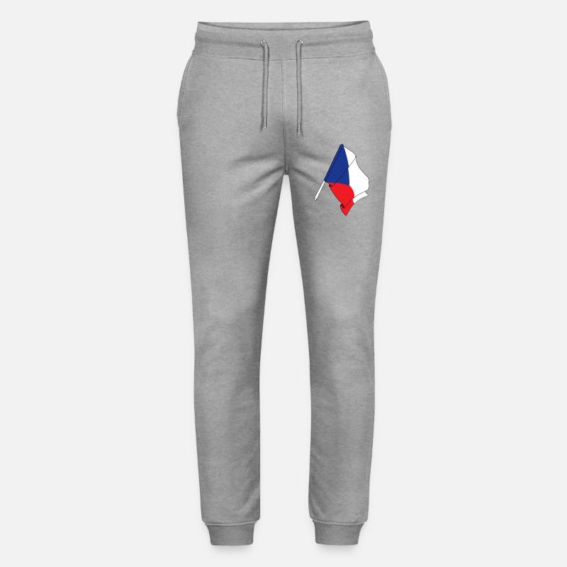 Flagge der Tschechischen Republik - Stanley/Stella Unisex Bio Jogginghose Mover  - Grau meliert