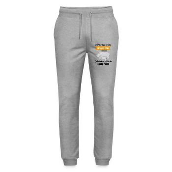 Enfant Annonce grossesse humour futur grand frère - Pantalon de jogging bio MOVER Stanley/Stella unisexe - gris chiné - Devant - Marisol (170cm) & Nik (191cm)