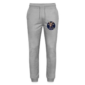 Capricorn Policeman - Stanley/Stella Mover Unisex Organic Jogging Trousers - heather grey - Front - Marisol (170cm) & Nik (191cm)