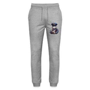 Polizei Schlange - Stanley/Stella Unisex Bio Jogginghose Mover  - Grau meliert - Vorne - Marisol (170cm) & Nik (191cm)