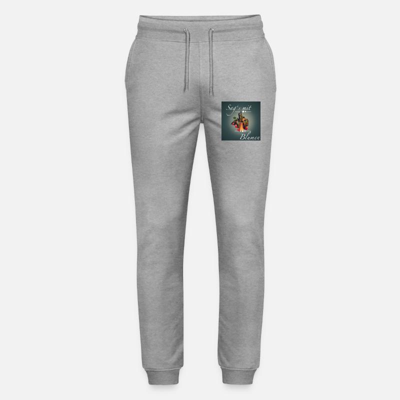 Sag's mit Blumen - Stanley/Stella Unisex Bio Jogginghose Mover - Grau meliert