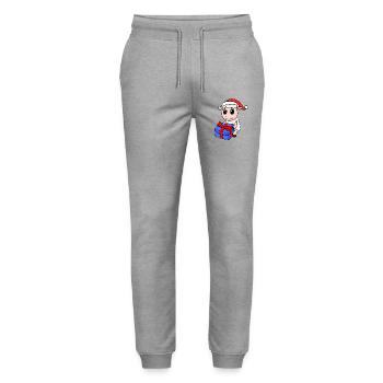 Schaf Weihnachten - Stanley/Stella Unisex Bio Jogginghose Mover  - Grau meliert - Vorne - Marisol (170cm) & Nik (191cm)