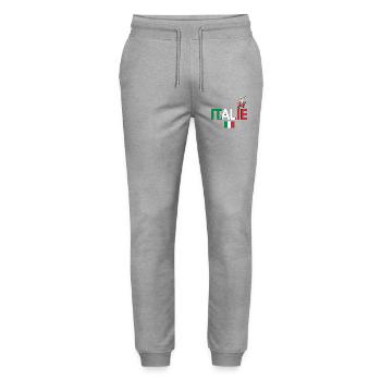 Italie - Pantalon de jogging bio MOVER Stanley/Stella unisexe - gris chiné - Devant - Marisol (170cm) & Nik (191cm)