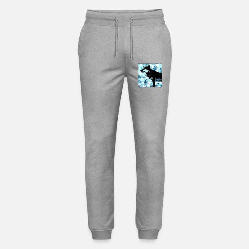 Wolf Silhouette Wasserfarben - Stanley/Stella Unisex Bio Jogginghose Mover  - Grau meliert