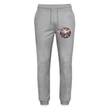 Fabelhafter Gravelbiker, Straße - Stanley/Stella Unisex Bio Jogginghose Mover  - Grau meliert - Vorne - Marisol (170cm) & Nik (191cm)
