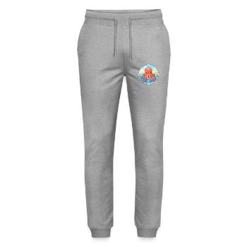 Octopus Watercolor Cartoon Kawaii Clipart Animal - Stanley/Stella Mover Unisex Organic Jogging Trousers - heather grey - Front - Marisol (170cm) & Nik (191cm)