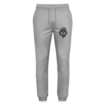 Nachbarschaftswache Auge - Stanley/Stella Unisex Bio Jogginghose Mover  - Grau meliert - Vorne - Marisol (170cm) & Nik (191cm)