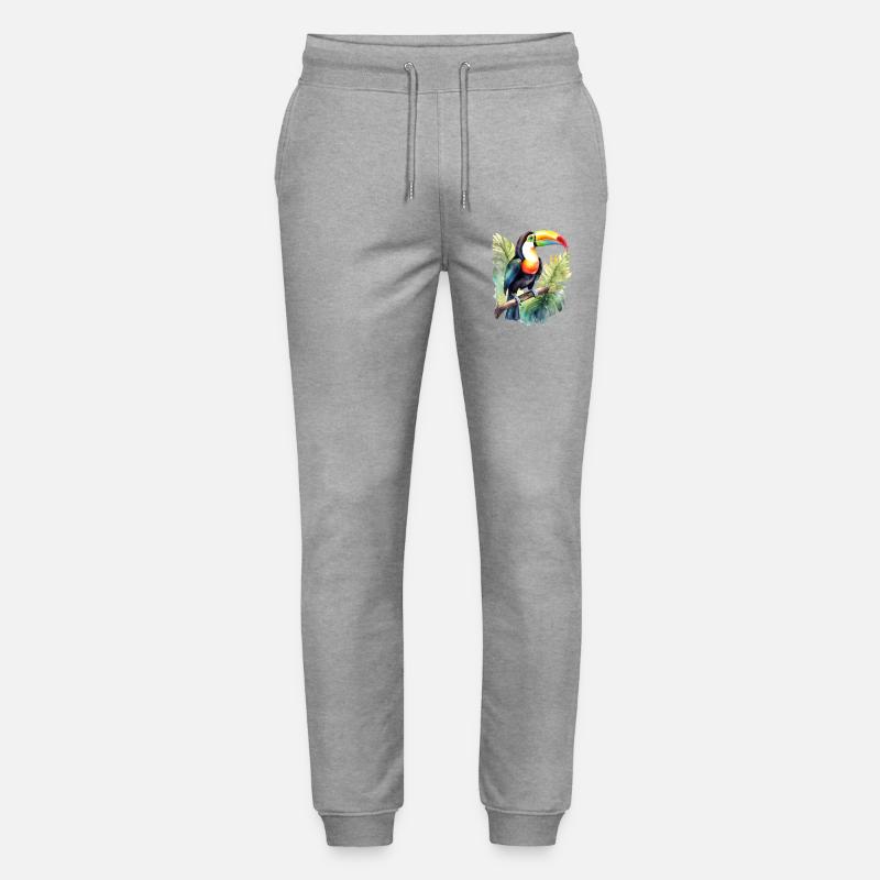 Tukan Aquarell - Stanley/Stella Unisex Bio Jogginghose Mover  - Grau meliert