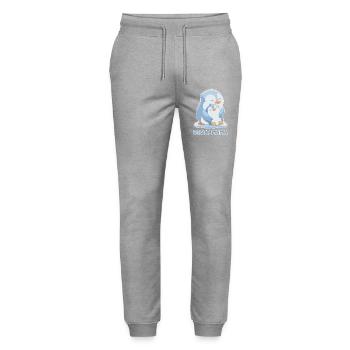 Beste Mama Pinguin Muttertag - Stanley/Stella Unisex Bio Jogginghose Mover  - Grau meliert - Vorne - Marisol (170cm) & Nik (191cm)