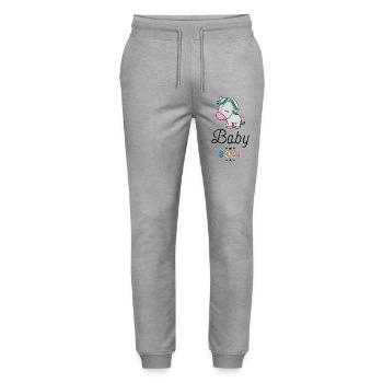 Baby 2024 - Stanley/Stella Mover Unisex Organic Jogging Trousers - heather grey - Front - Marisol (170cm) & Nik (191cm)