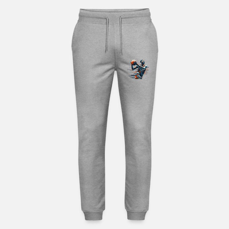 Basketball dynamisch Geschenk - Stanley/Stella Unisex Bio Jogginghose Mover  - Grau meliert
