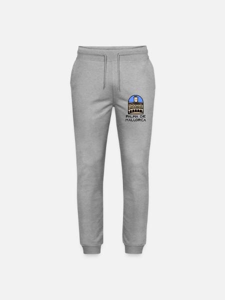 Palma de Mallorca - Bellver Castle - Stanley/Stella Mover Unisex Organic Jogging Trousers - heather grey