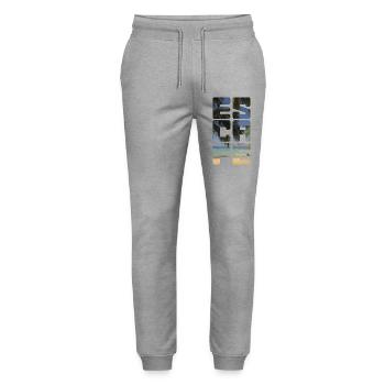 Plage d’évasion - Pantalon de jogging bio MOVER Stanley/Stella unisexe - gris chiné - Devant - Marisol (170cm) & Nik (191cm)