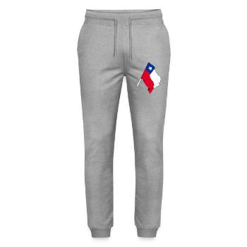 Flagge Chile - Stanley/Stella Unisex Bio Jogginghose Mover  - Grau meliert - Vorne - Marisol (170cm) & Nik (191cm)