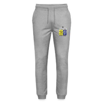 Finistère - Pantalon de jogging bio MOVER Stanley/Stella unisexe - gris chiné - Devant - Marisol (170cm) & Nik (191cm)
