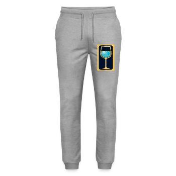 Handball Wine - Stanley/Stella Mover Unisex Organic Jogging Trousers - heather grey - Front - Marisol (170cm) & Nik (191cm)