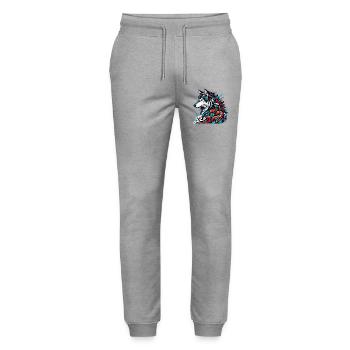 Wolf - Stanley/Stella Mover Unisex Organic Jogging Trousers - heather grey - Front - Marisol (170cm) & Nik (191cm)