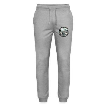 Ich hasse Menschen, aber Steine finde ich gut. - Stanley/Stella Unisex Bio Jogginghose Mover  - Grau meliert - Vorne - Marisol (170cm) & Nik (191cm)