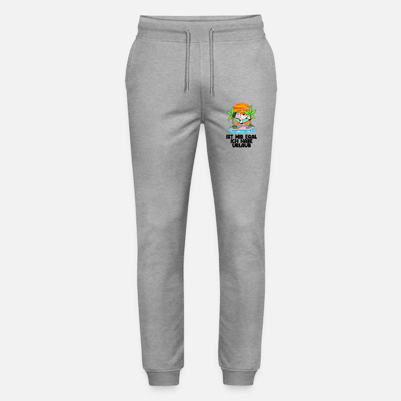 Urlaub Ferien Frei Kuh - Stanley/Stella Unisex Bio Jogginghose Mover  - Grau meliert