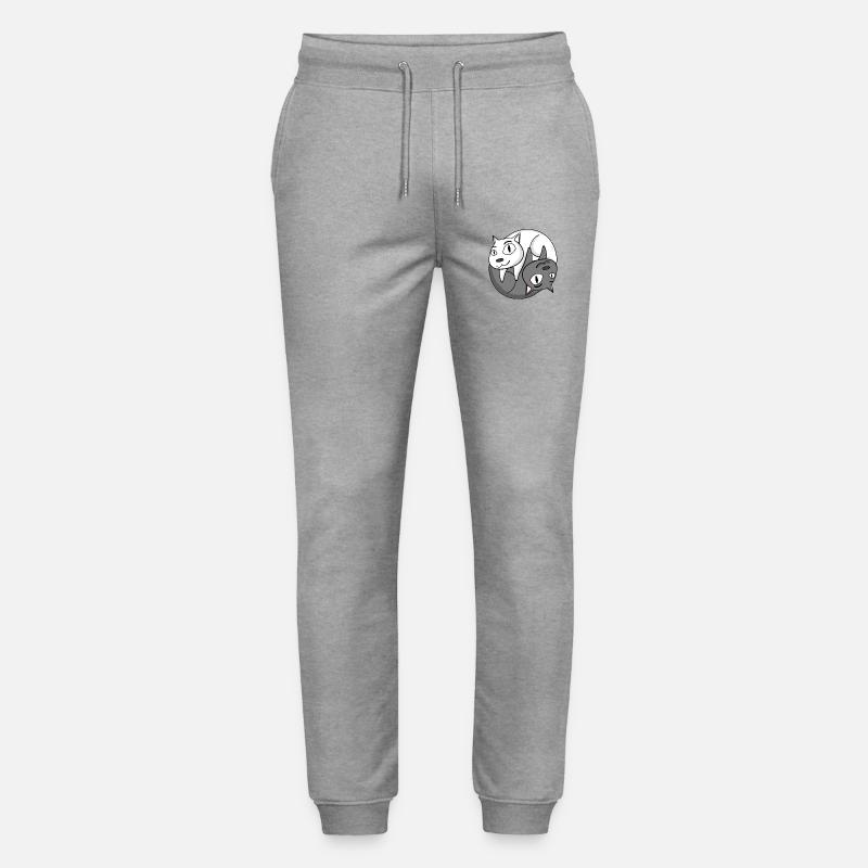 Yin Yang Katze - Stanley/Stella Unisex Bio Jogginghose Mover - Grau meliert