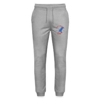 Palm-Springs California Sports Retro Vintage Design - Stanley/Stella Mover Unisex Organic Jogging Trousers - heather grey - Front - Marisol (170cm) & Nik (191cm)