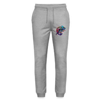 Chameleon - Stanley/Stella Mover Unisex Organic Jogging Trousers - heather grey - Front - Marisol (170cm) & Nik (191cm)