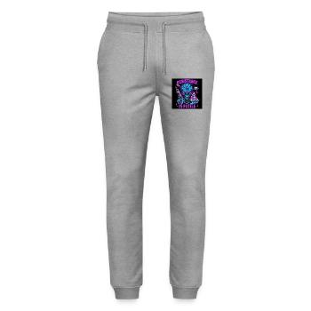 Galaktische Rebellion: Widerstand ist zwecklos - Stanley/Stella Unisex Bio Jogginghose Mover  - Grau meliert - Vorne - Marisol (170cm) & Nik (191cm)