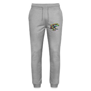 Gecko - Stanley/Stella Mover Unisex Organic Jogging Trousers - heather grey - Front - Marisol (170cm) & Nik (191cm)