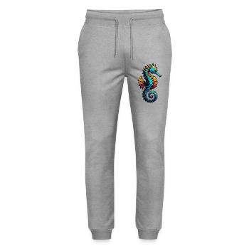 Seahorse - Stanley/Stella Mover Unisex Organic Jogging Trousers - heather grey - Front - Marisol (170cm) & Nik (191cm)