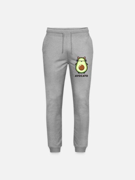 Schattig Avocato kat vriend woordspeling ontwerp - Stanley/Stella uniseks bio joggingbroek Mover - grijs gemêleerd