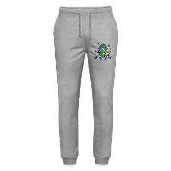 Animal Lover, Parrot, Pet, Bird, Zoo, Animal - Stanley/Stella Mover Unisex Organic Jogging Trousers - heather grey - Front - Marisol (170cm) & Nik (191cm)