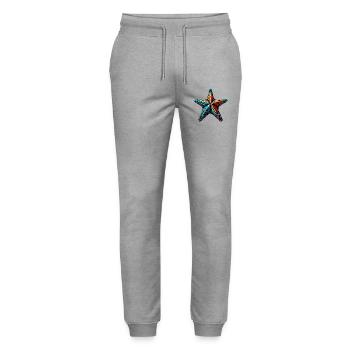 Étoile de mer - Pantalon de jogging bio MOVER Stanley/Stella unisexe - gris chiné - Devant - Marisol (170cm) & Nik (191cm)