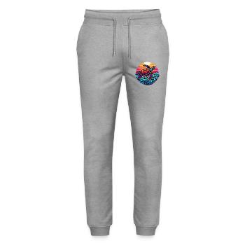 Turtle - Stanley/Stella Mover Unisex Organic Jogging Trousers - heather grey - Front - Marisol (170cm) & Nik (191cm)