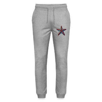 Seestern - Stanley/Stella Unisex Bio Jogginghose Mover  - Grau meliert - Vorne - Marisol (170cm) & Nik (191cm)